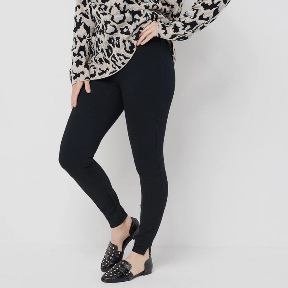NWT Spanx Ankle Length Ponte Hem Slit Leggings-Nightfall-Tall medium